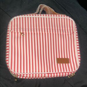 Striped Red and White Women's Bag